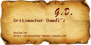 Gritzmacher Damáz névjegykártya